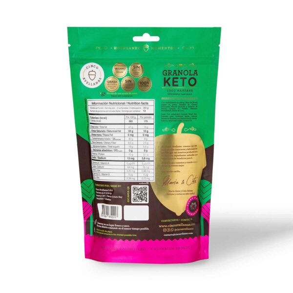 Granola KETO Coco Manzana 400g - Image 3