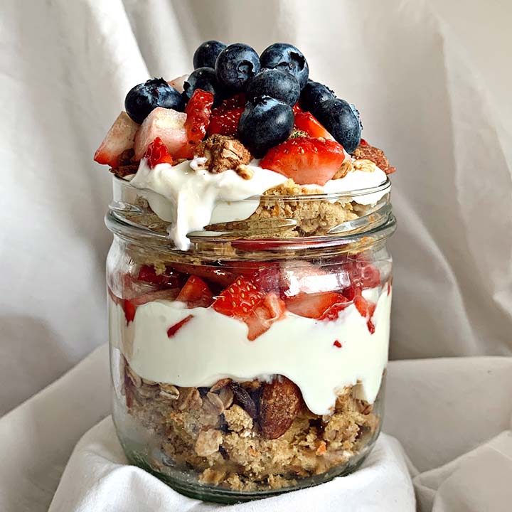 Trifle de granola y frutas