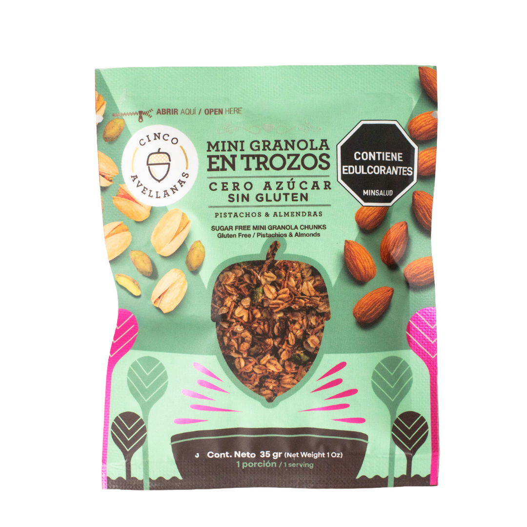 Granola Cero Azúcar Pistachos y Almendras 35 g