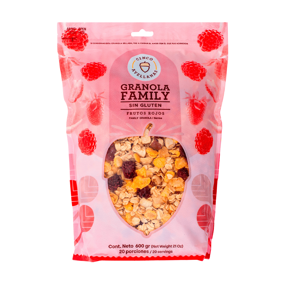 Granola Family Sin Gluten Frutos Rojos 600 g